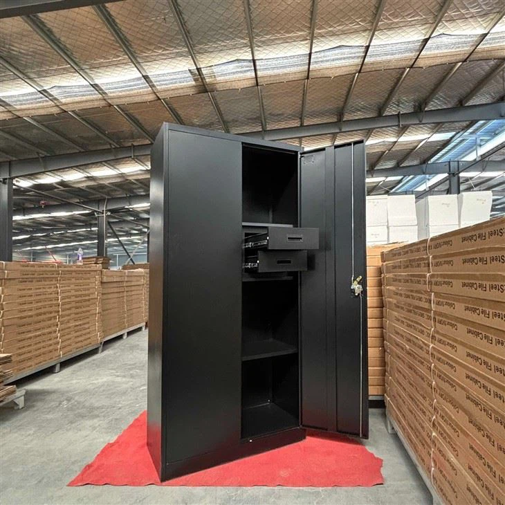 Black Metal Cabinet With Drawers